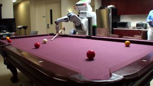 Robot playing pool
