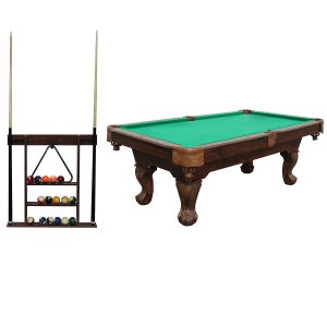 Pool Table With Cue Rack