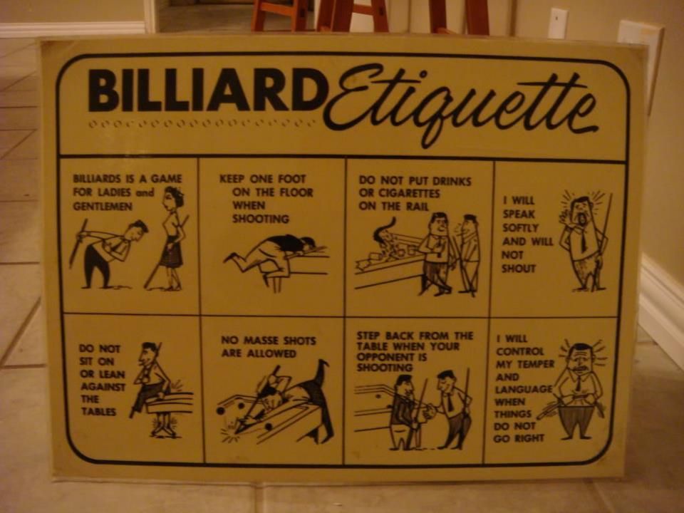 Billiards Etiquette Picture